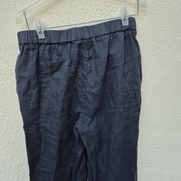 Quince Linen Pull On Pants Black Size S Capsule Minimalist Lagenlook Comfort - Picture 10 of 15